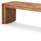69" Natural and Brown Wood Distressed Reclaimed Wood Bench