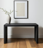 56" Graphite Reclaimed Wood Sled Writing Desk