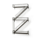 21" Gunmetal Gray Metal Novelty Wall Mounted Accent Shelf