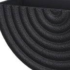Set of Two Black Metal Geometric Half Moon Wall Planters