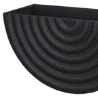 Set of Two Black Metal Geometric Half Moon Wall Planters
