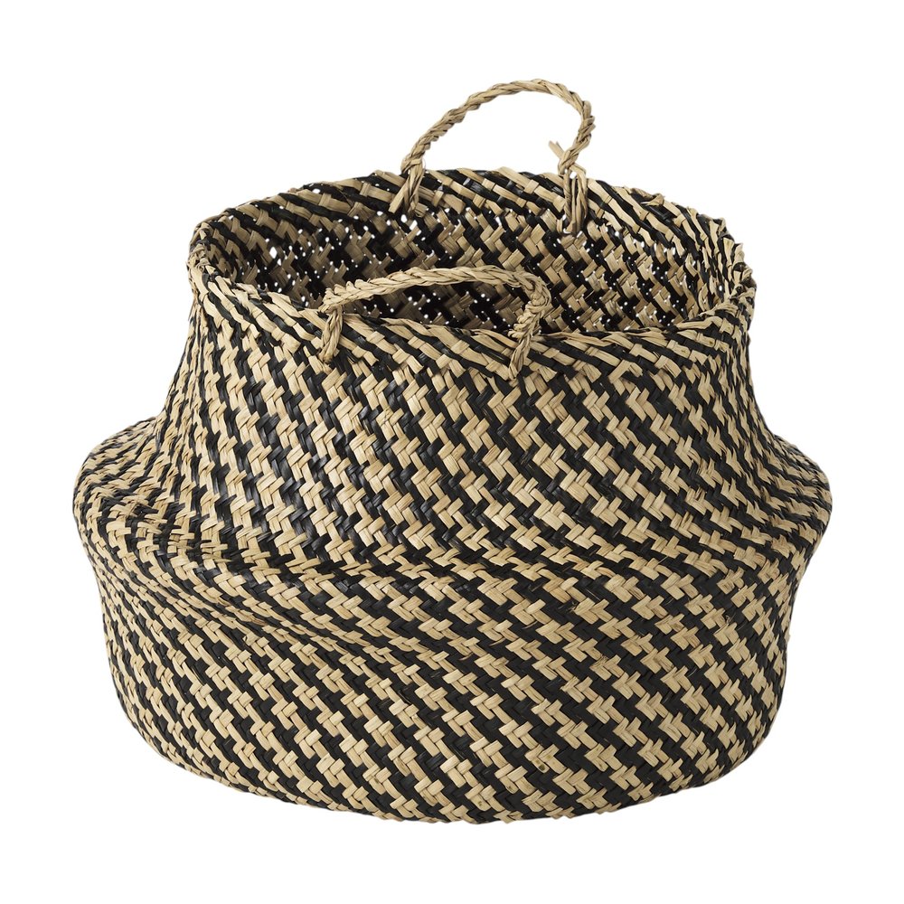 Set of Three Brown Nesting Water Hyacinth Basket