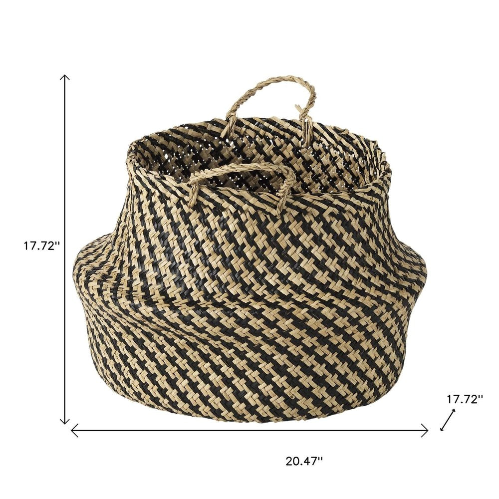 Set of Three Brown Nesting Water Hyacinth Basket