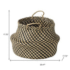 Set of Three Brown Nesting Water Hyacinth Basket