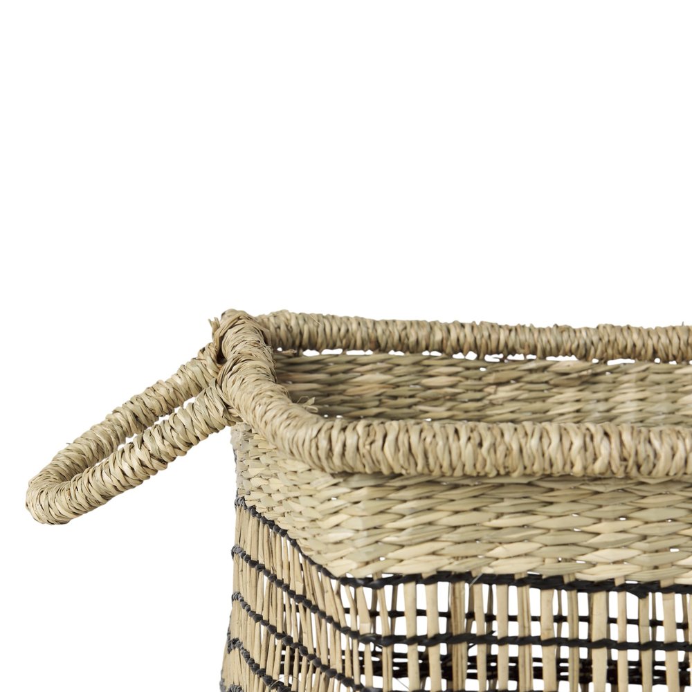Set of Two Brown Nesting Water Hyacinth Basket