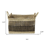 Set of Two Brown Nesting Water Hyacinth Basket