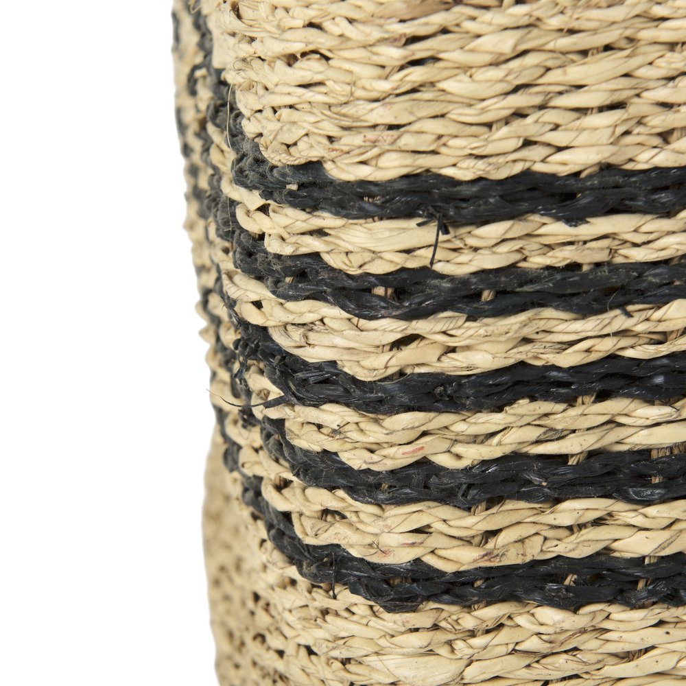 Set of Three Gray Nesting Water Hyacinth Basket