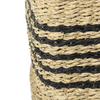 Set of Three Gray Nesting Water Hyacinth Basket