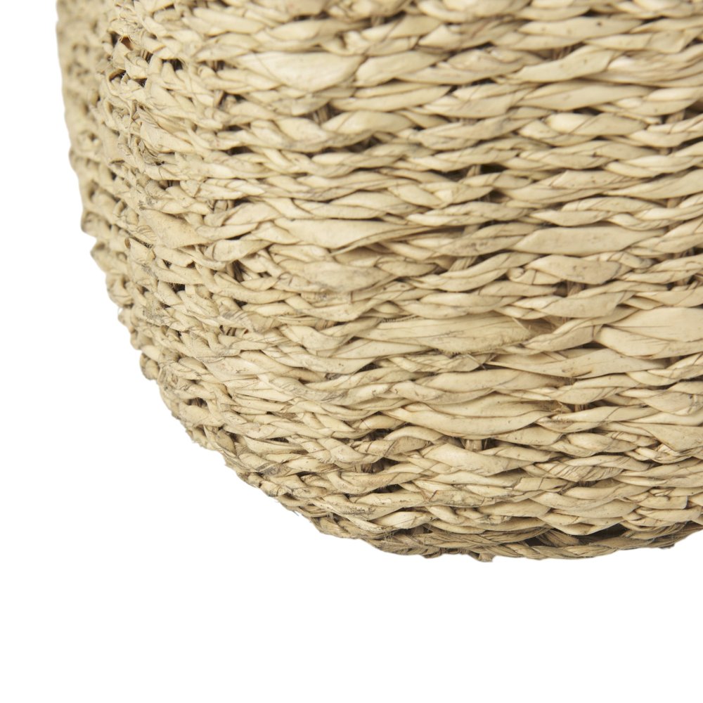 Set of Three Gray Nesting Water Hyacinth Basket