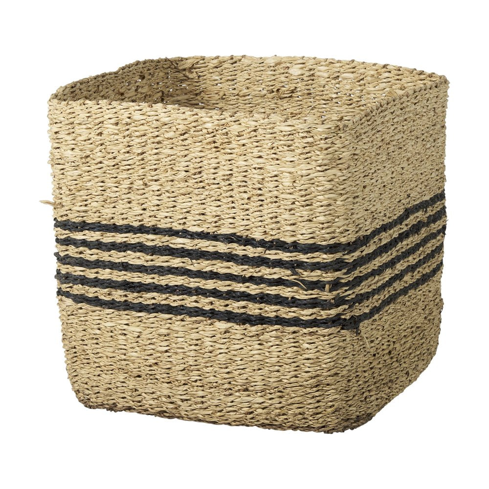 Set of Three Gray Nesting Water Hyacinth Basket