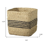 Set of Three Gray Nesting Water Hyacinth Basket