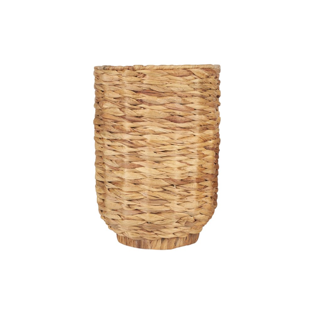 Set of Two Brown Nesting Water Hyacinth Basket With Lid