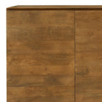 80" Tan Distressed Solid Wood Sideboard With Four Doors