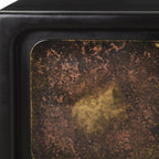 75" Black Distressed Solid Wood Sideboard with Four Doors