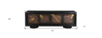 75" Black Distressed Solid Wood Sideboard with Four Doors