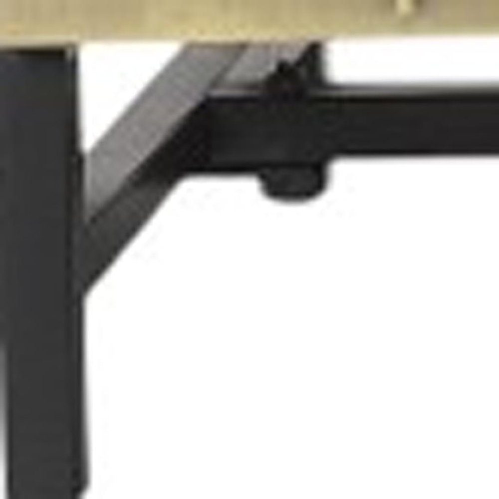 72" Gold Iron Ribbed Texture Sideboard with Four Doors