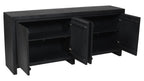 84" Graphite Distressed Reclaimed Wood Sideboard With Four Doors