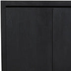 84" Graphite Distressed Reclaimed Wood Sideboard With Four Doors