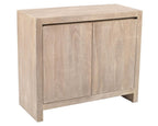 42" Ivory Distressed Reclaimed Wood Sideboard With Two Doors