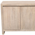 42" Ivory Distressed Reclaimed Wood Sideboard With Two Doors