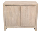 42" Ivory Distressed Reclaimed Wood Sideboard With Two Doors