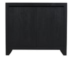 42" Graphite Distressed Reclaimed Wood Sideboard With Two Doors