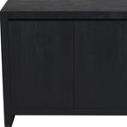 42" Graphite Distressed Reclaimed Wood Sideboard With Two Doors