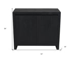 42" Graphite Distressed Reclaimed Wood Sideboard With Two Doors