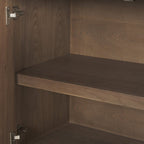 71" Brown Sideboard Soft Close with Four Doors