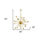 Gold Multi Light Metal Dimmable Chandelier
