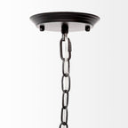 Black Candle Style Twelve Light Glass Dimmable Chandelier