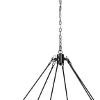 Black Candle Style Twelve Light Glass Dimmable Chandelier