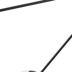 Black Eleven Light Frosted Metal and Glass Dimmable Chandelier With White Shades