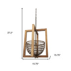 Brown Single Metal Dimmable Ceiling Light With Brown Shades