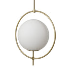 White Single Metal Dimmable Ceiling Light With White Shades