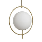 White Single Metal Dimmable Ceiling Light With White Shades