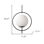 Black And White Single Metal Dimmable Ceiling Light With White Shades