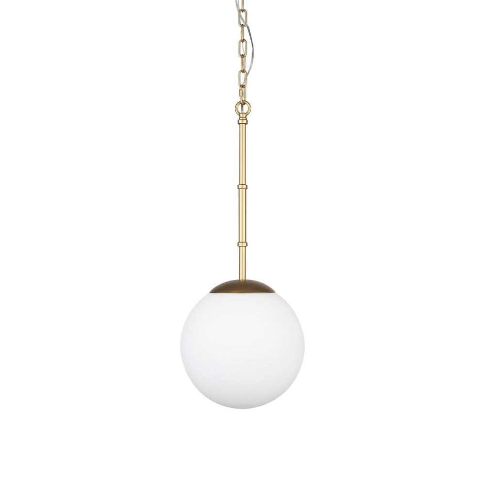 Gold And White Single Metal Dimmable Ceiling Light With White Shades