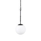 Black And White Single Metal Dimmable Ceiling Light With White Shades