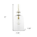 Clear Single Glass Dimmable Ceiling Light With Clear Shades