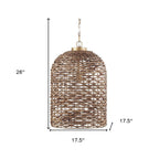 Brown Watergrass Rattan Dimmable Single Pendant Light