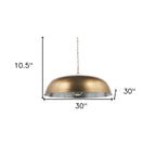 Gold Single Metal Dimmable Ceiling Light With Gold Shades