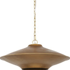 Gold Single Metal Dimmable Ceiling Light With Gold Shades