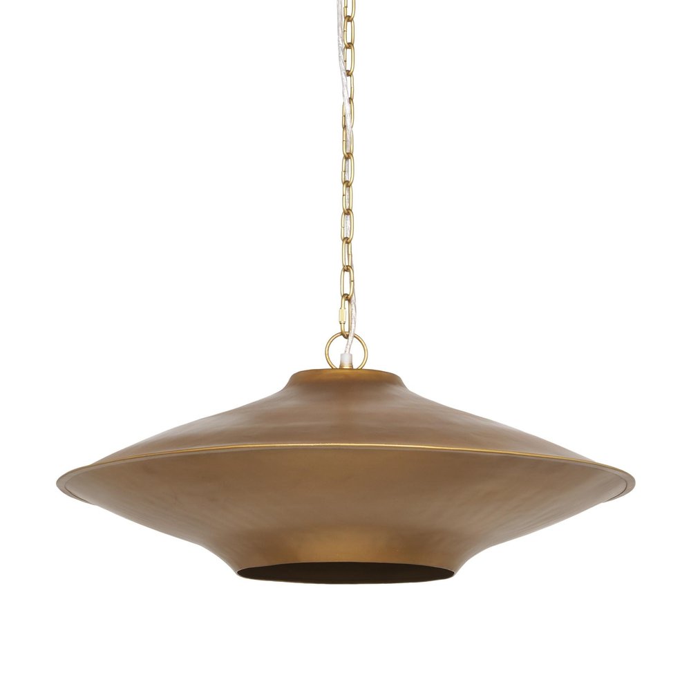 Gold Single Metal Dimmable Ceiling Light With Gold Shades