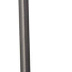 25" Gray Round Bedside Lamp With Drum Shade