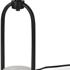 22" Black Round Bedside Lamp With Drum Shade