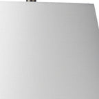 27" Gray Round Bedside Lamp With Empire Shade