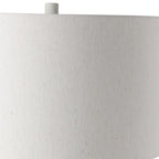 30" Cream Round Bedside Lamp With Drum Shade