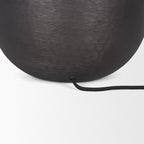 24" Black Round Bedside Lamp With Empire Shade
