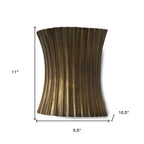 11" Gold Metal Corner Wall Light
